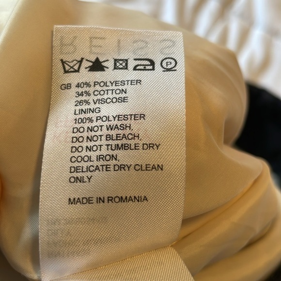 Reiss Dilly Straight Leg Trousers Women’s Size 4 High Waist Striped White Blue - Picture 9 of 9